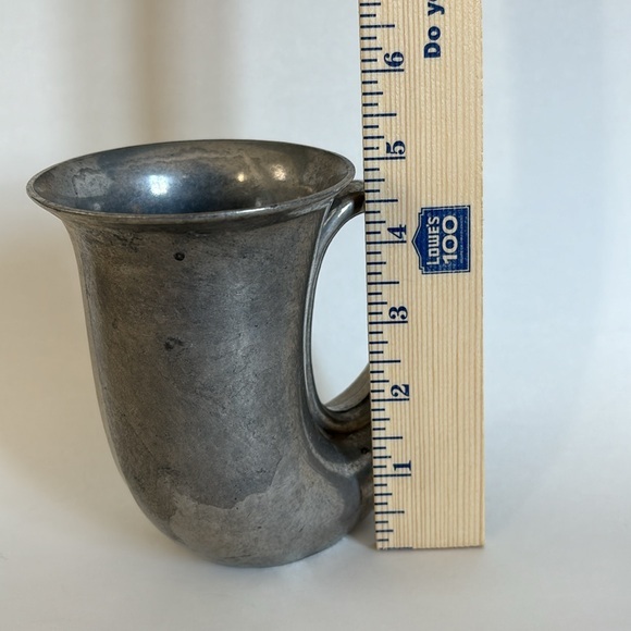 Vintage Duratale Leonard Italy Pewter Horn Handle Mug Stein Vase - Picture 9 of 10
